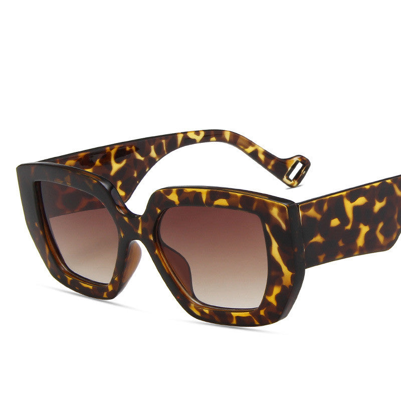 Side Sunglasses Personality Polygon Contrast Retro