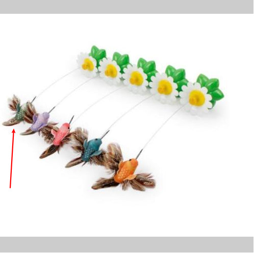 Electric Rotating Bird & Butterfly Cat Toy - Interactive Flower Teaser