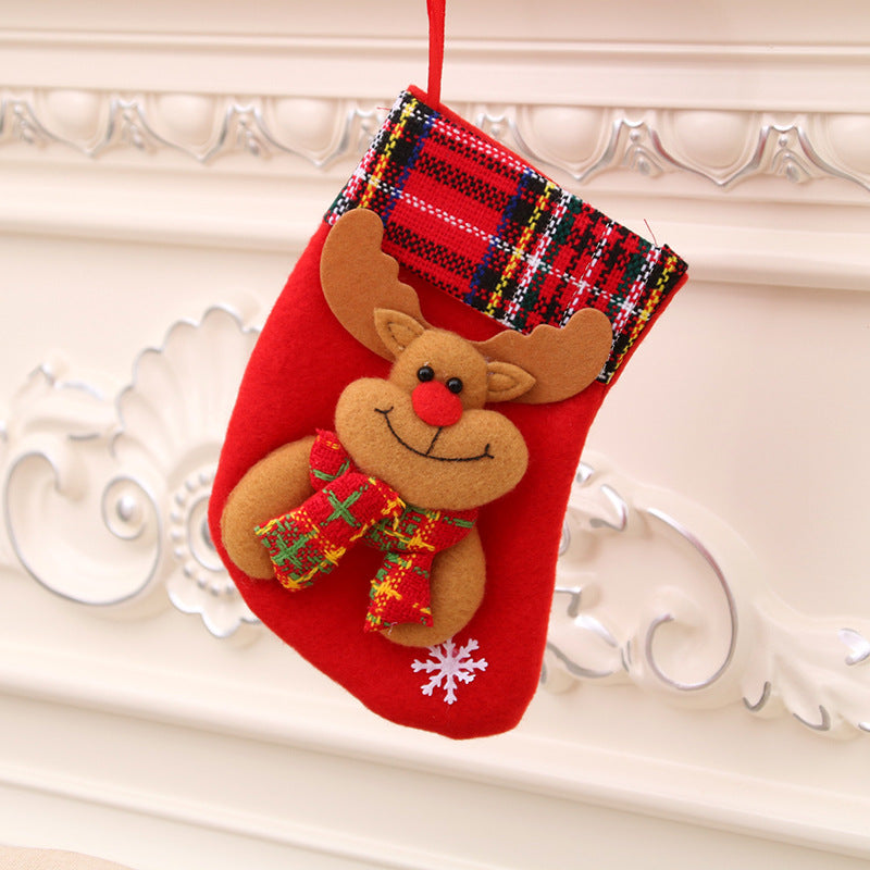 Christmas Decorations Santa Claus Socks Tree Pendant Gift Bag | Holiday Gift
