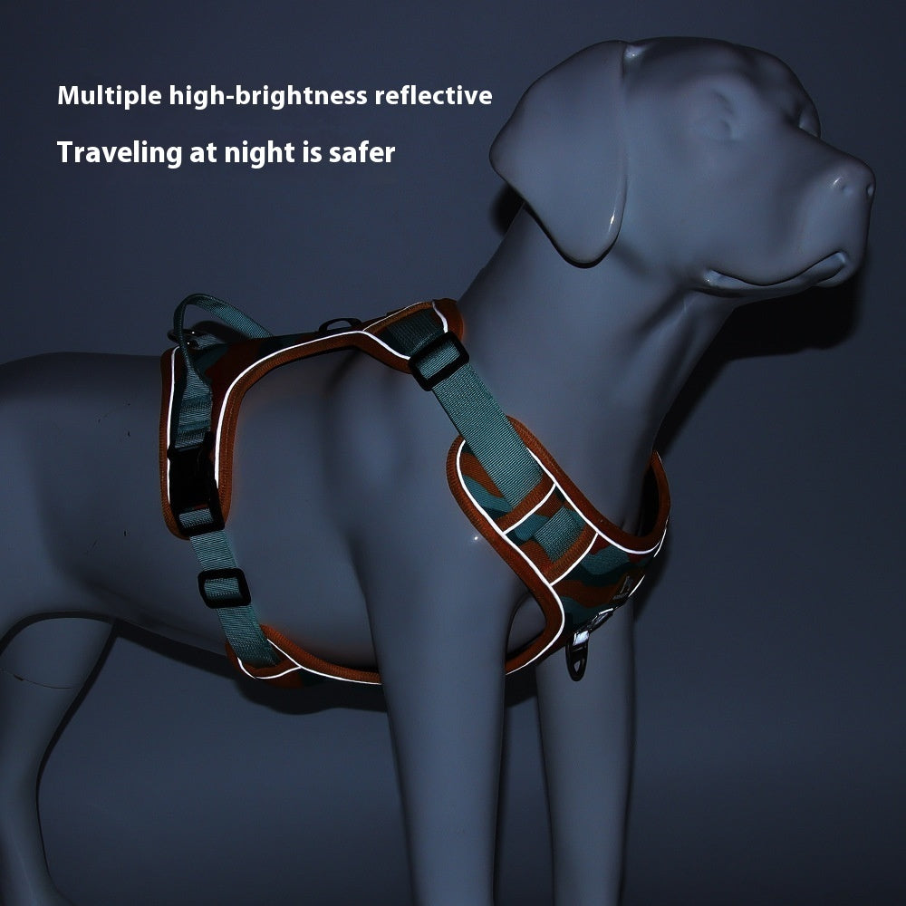 Reflective Dog Harness with Back Handle - Oxford Commuter Harness for Walks