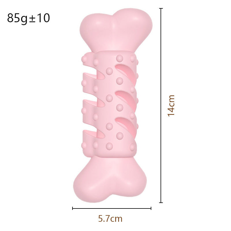 Bone Shaped Dog Teething Toy - Durable TPR Chew Bone for Puppies