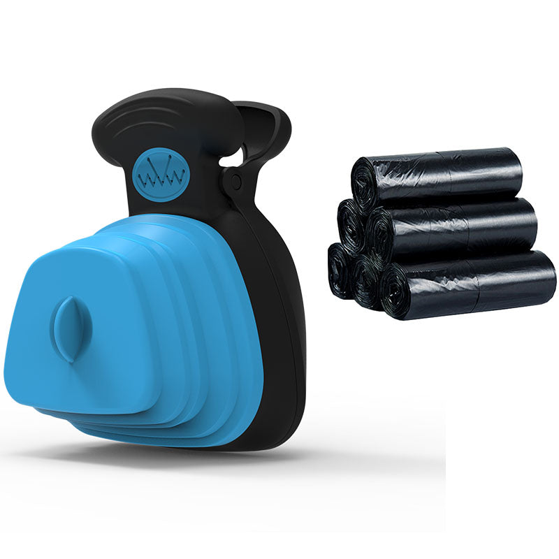 Foldable Dog Poop Scooper with Bag Dispenser - Portable Travel Pooper Scooper