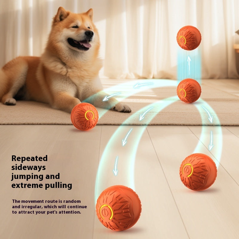 Automatic Jumping Dog Ball - Light-Up Interactive Bouncing Toy for Dogs
