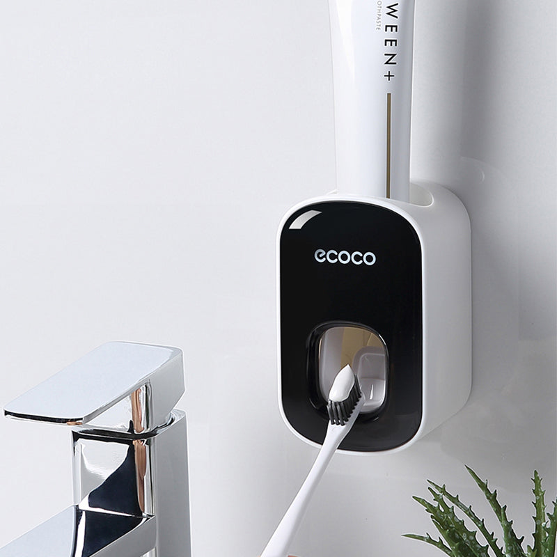 Wall-Mounted Toothbrush Holder and Toothpaste Dispenser