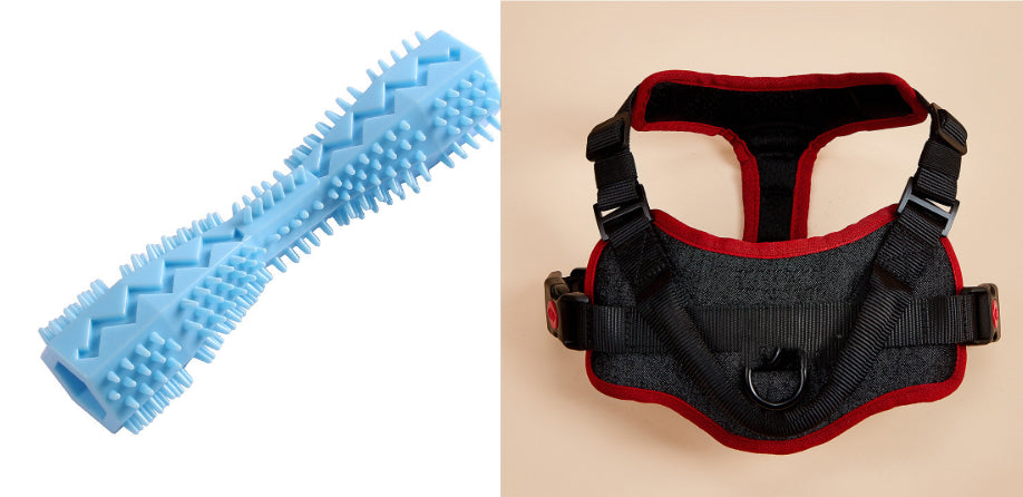 TPR Dog Chew Toy - Teeth Cleaning Toothbrush Stick for Puppies & Small Dogs