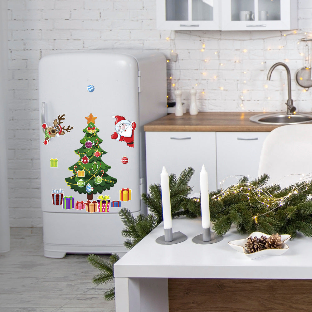 Christmas Decoration Refrigerator Sticker Set | Xmas Holiday Decor