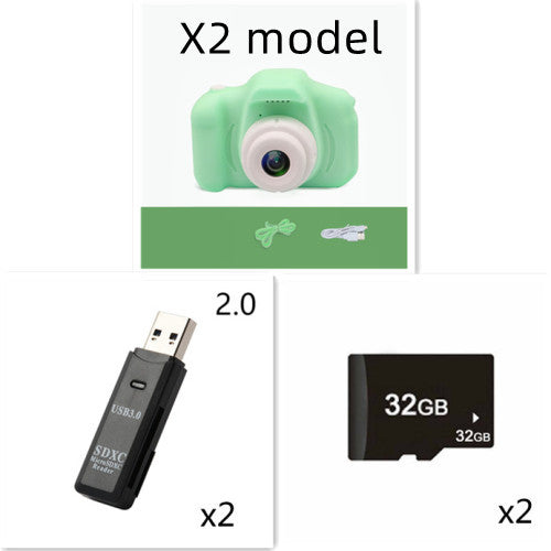X2 HD Mini Cartoon Kids Digital Camera - Children’s Gift Camera