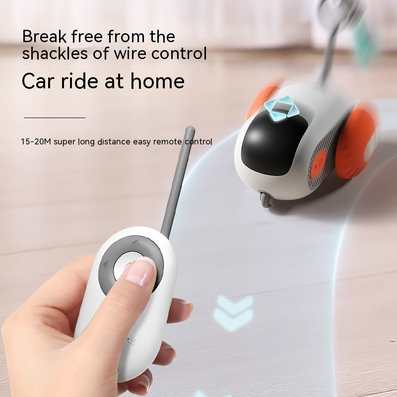 Remote Control Cat Car Toy - USB Rechargeable Interactive Chasing Toy for Cats