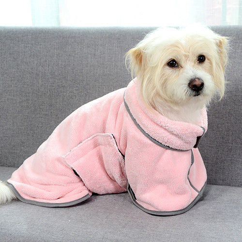 Quick-Dry Dog Bathrobe Towel - Super Absorbent Microfiber Pet Drying Coat
