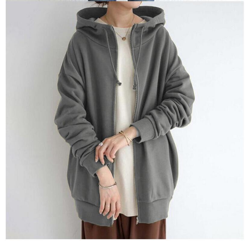Women's Fuzzy Hoodies Long Sport Pullover Hoodie Full-Zip Sweatshirt