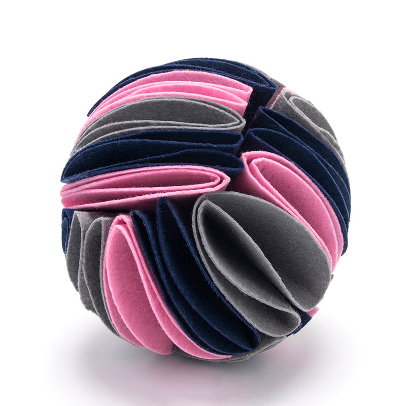Foldable Dog Snuffle Ball - Treat Hiding IQ Training Toy for Dogs & Cats