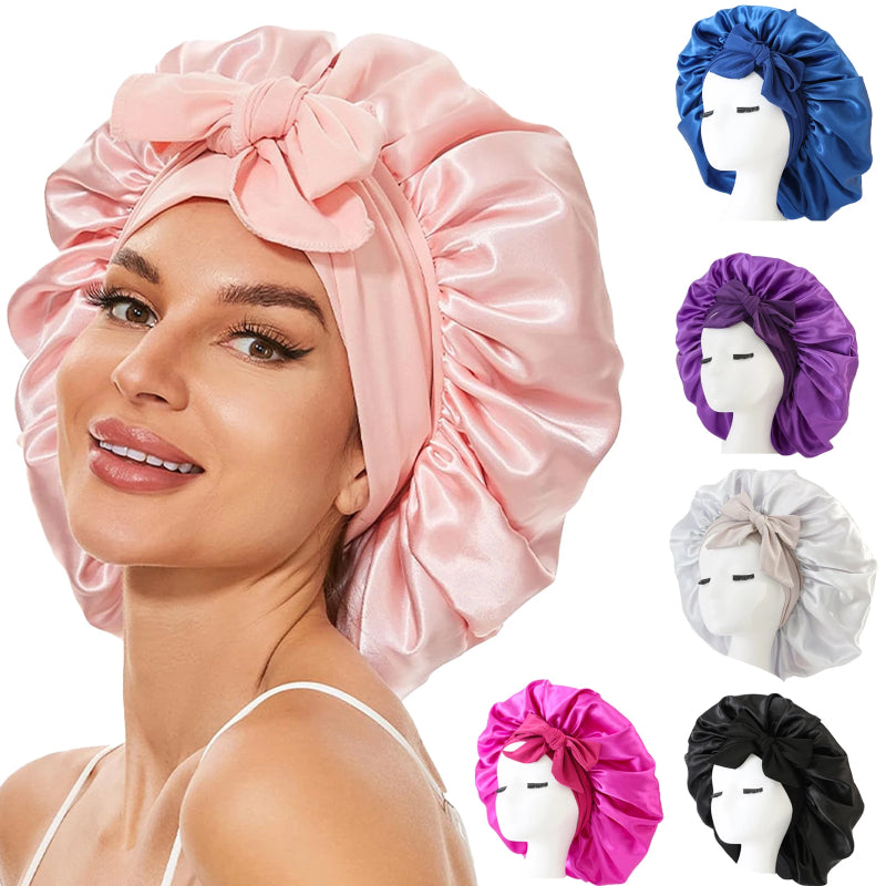 Satin Ribbon Round Hat Bow Imitation Silk Beauty and Hair Care