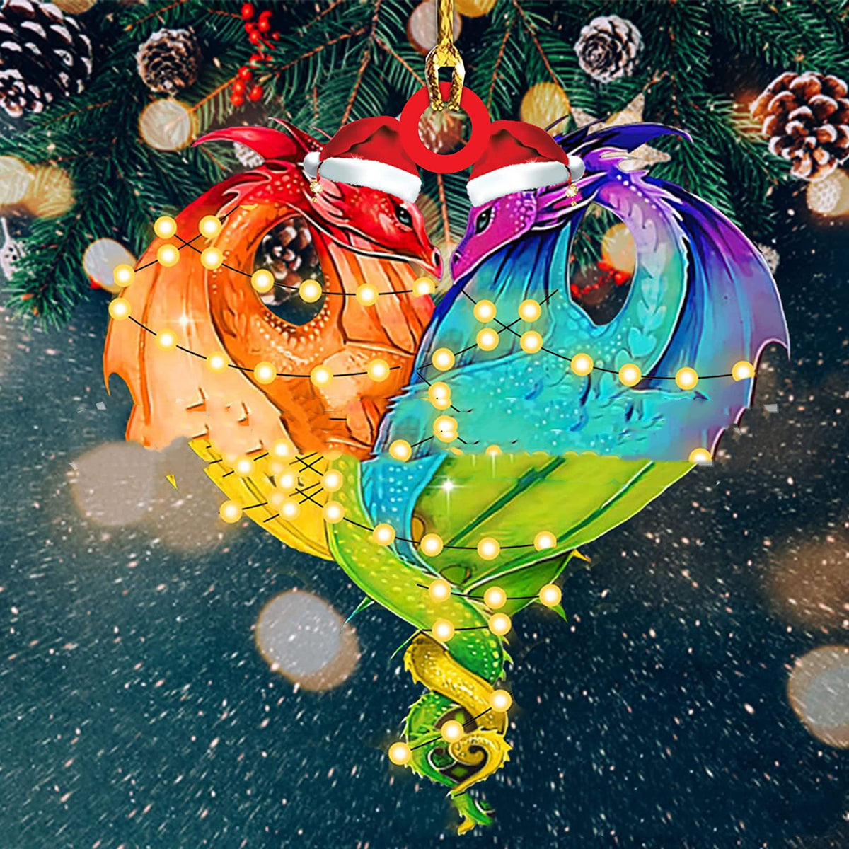 Christmas Dinosaur Dragon Egg Decorations Pendant Acrylic | Xmas Holiday Decor