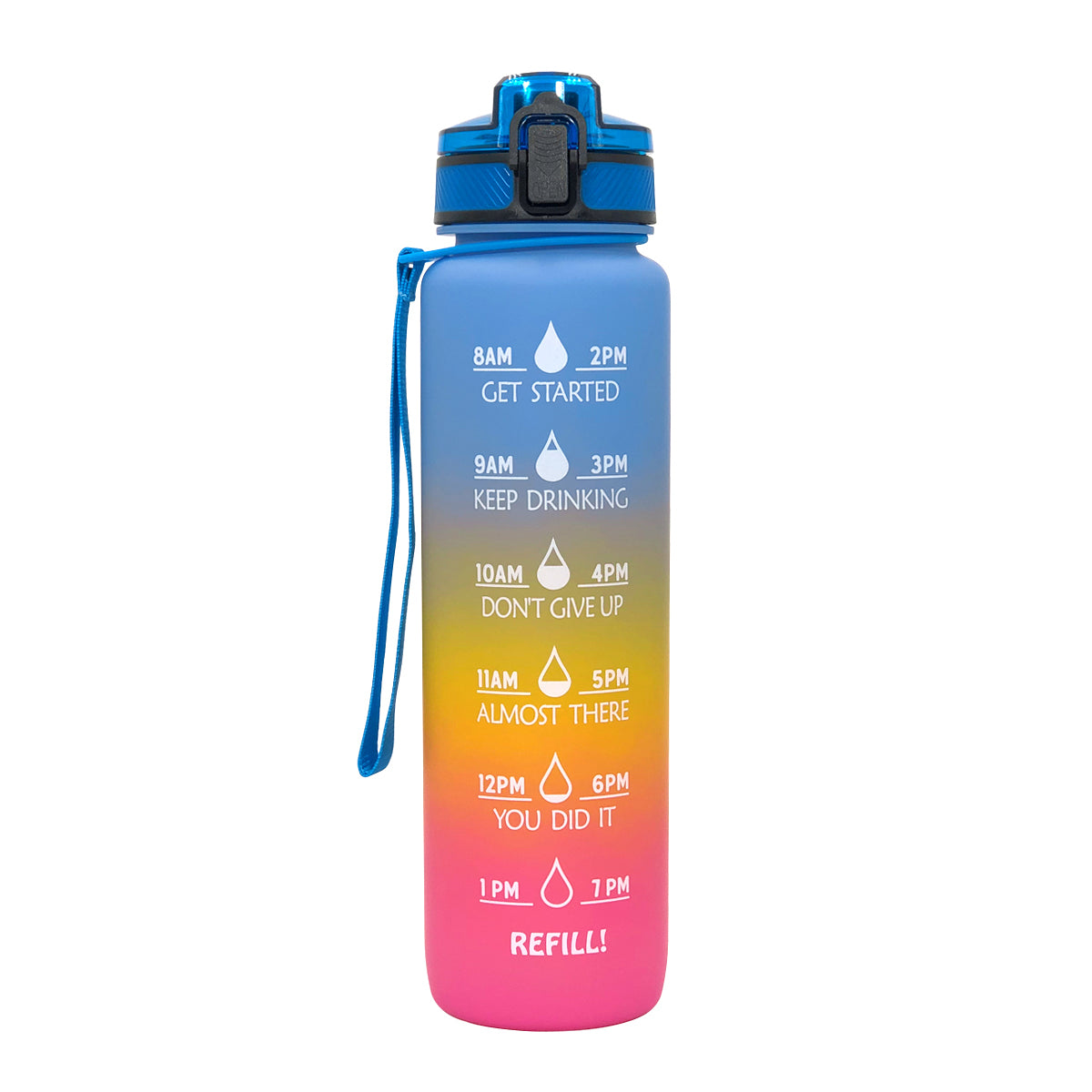 10 00ml Sports Water Bottle Gradient Plastic Cup