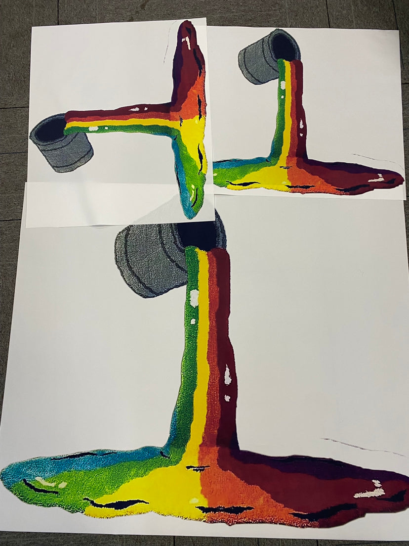 3D Rainbow Rug & Wall Hanging - Creative Floor Mat for Kids Room & Nursery
