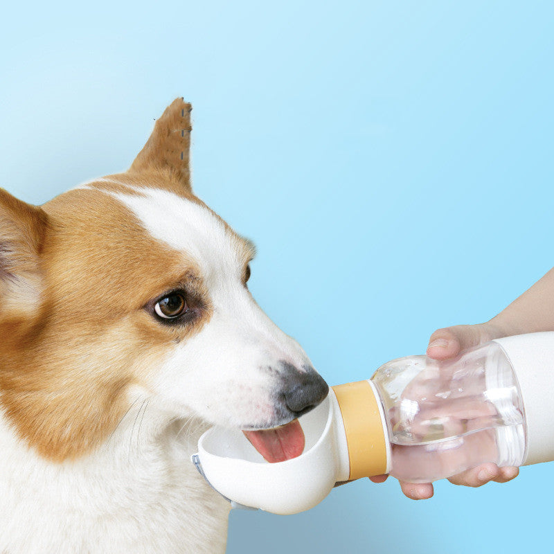 Cloud Dog Water Bottle - Portable Walking Drinker with Wide Bowl