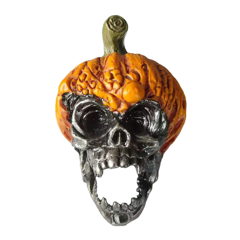 Evil Pumpkin Skull Halloween Resin Ornament