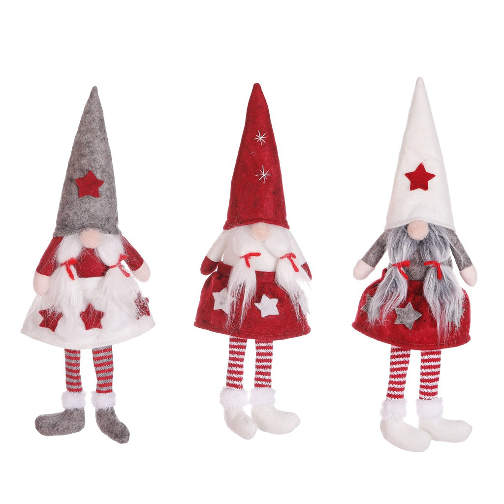 Christmas Decoration Faceless Doll Girl Figurine | Xmas Gift
