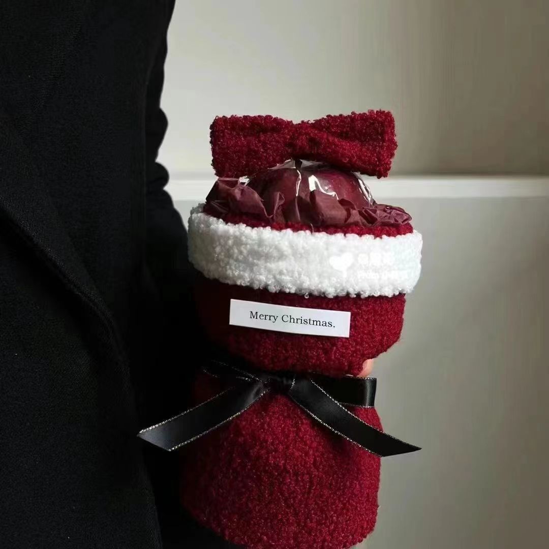 Christmas Gift Eve Single Bow Fruit Bouquet | Xmas Holiday Decor