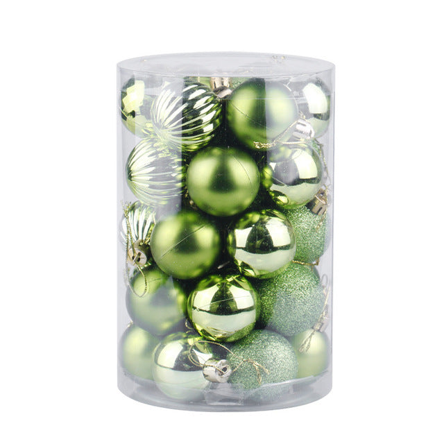 Christmas 34 Ball Set 4cm Ornaments | Xmas Holiday Decor