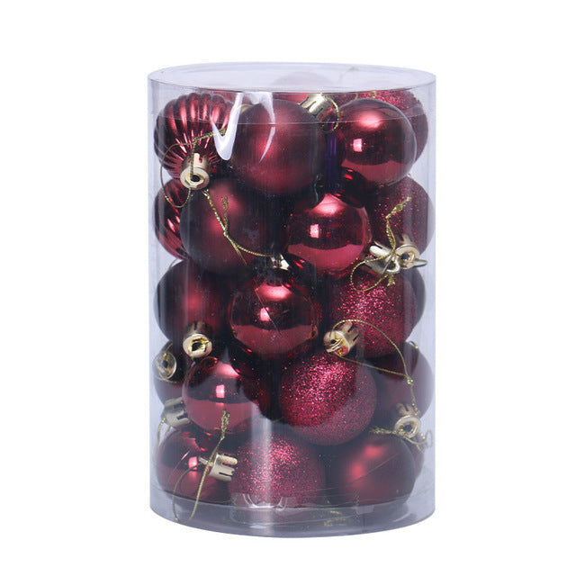 Christmas 34 Ball Set 4cm Ornaments | Xmas Holiday Decor