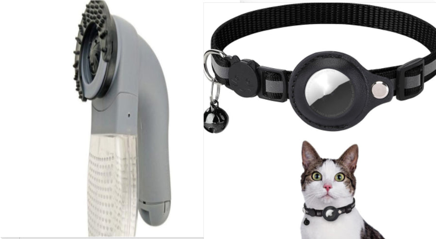 Reflective AirTag Dog Collar - Nylon Pet Collar with Waterproof AirTag Holder