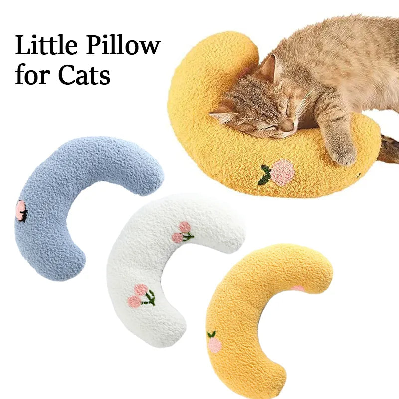 U-Shaped Pet Pillow - Soft Neck Support Pillow for Cats & Small Dogs
