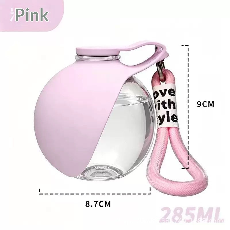 Stainless Steel Portable Dog Water Cup - Travel Pet Drinking Bottle with Bowl