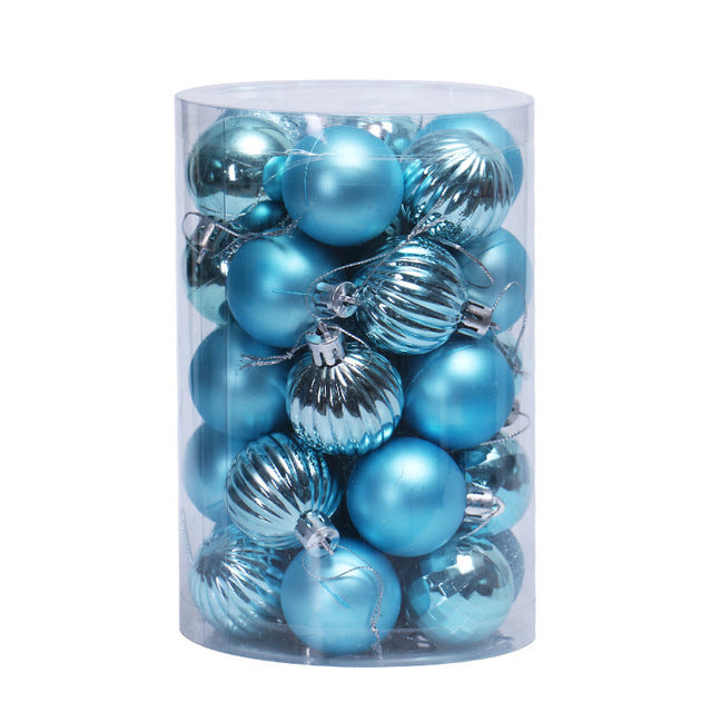 Christmas 34 Ball Set 4cm Ornaments | Xmas Holiday Decor