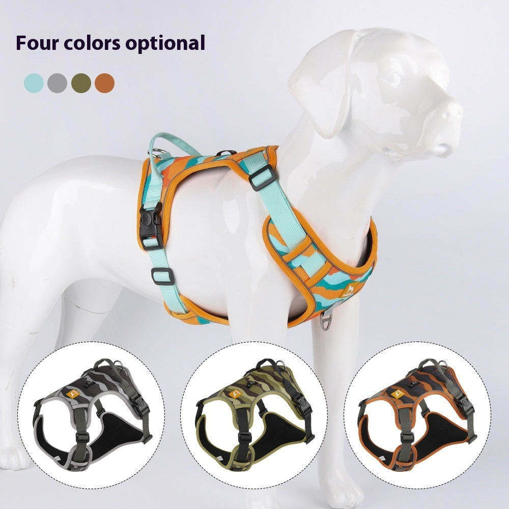 Reflective Dog Harness with Back Handle - Oxford Commuter Harness for Walks