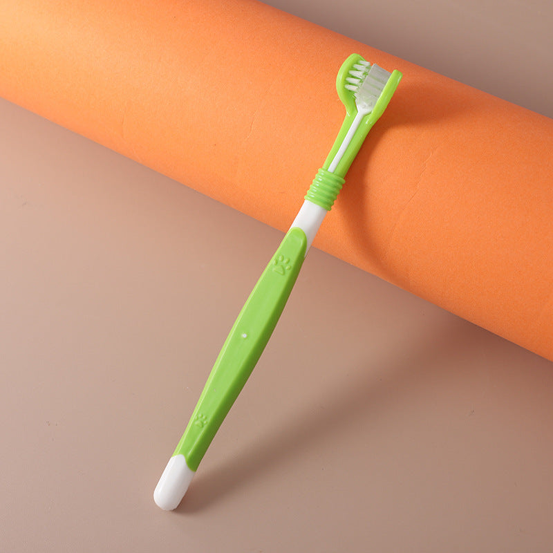 Pet Toothbrush - Soft Nylon Oral Cleaning Brush for Dogs & Cats