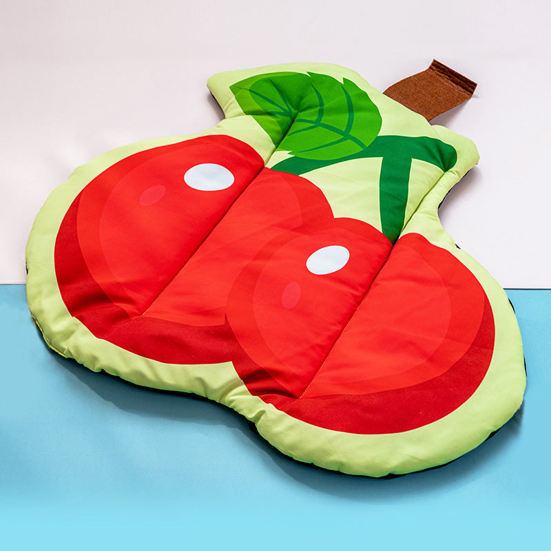 Fruit Design Pet Cooling Mat - Washable Summer Self-Cooling Pad for Dogs & Cats