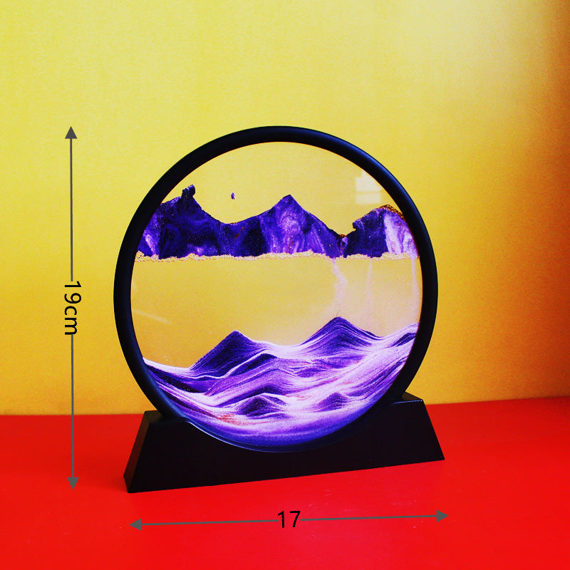 3D Dynamic Glass Art Decor - Creative Quicksand Hourglass Home Ornament Gift