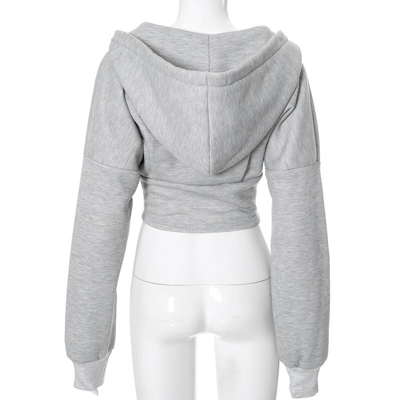 Zipper Hoodie Cardigan Y2K Fashion Street Long Sleeve Corset Jacket