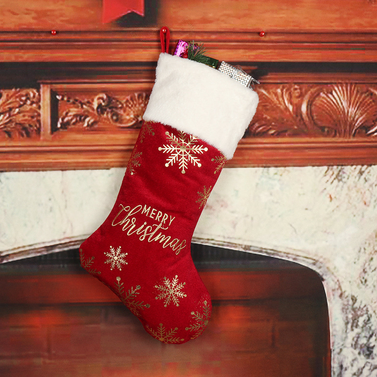 Christmas Decorative Stockings Embroidery Candy | Xmas Holiday Decor