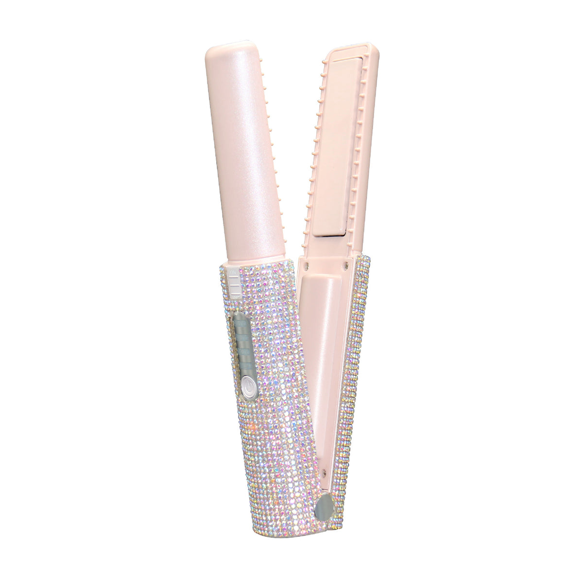 2-in-1 Electric USB Hair Straightening Brush Straightener