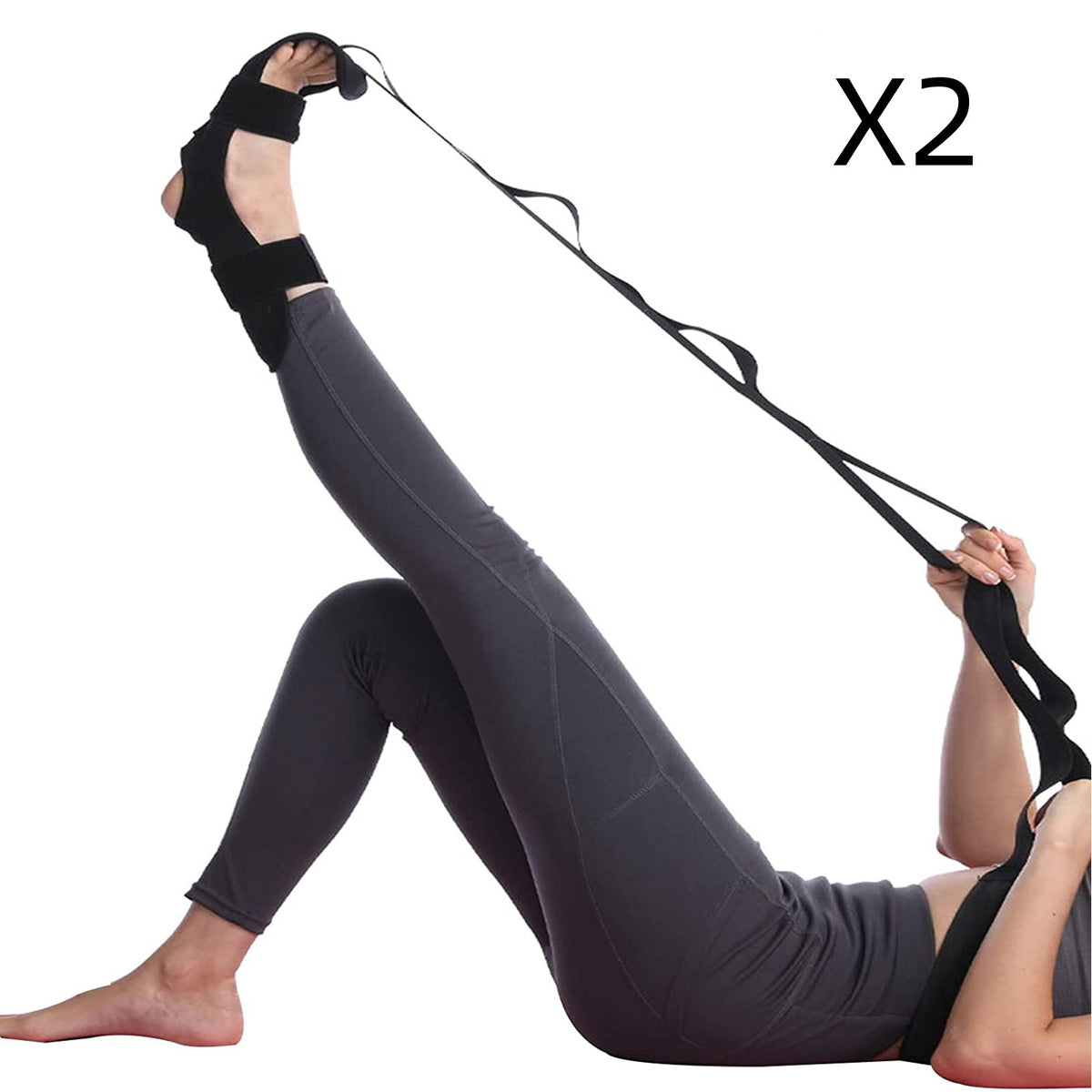 Yoga Stretching Strap - Fitness Stretch Band for Men & Women