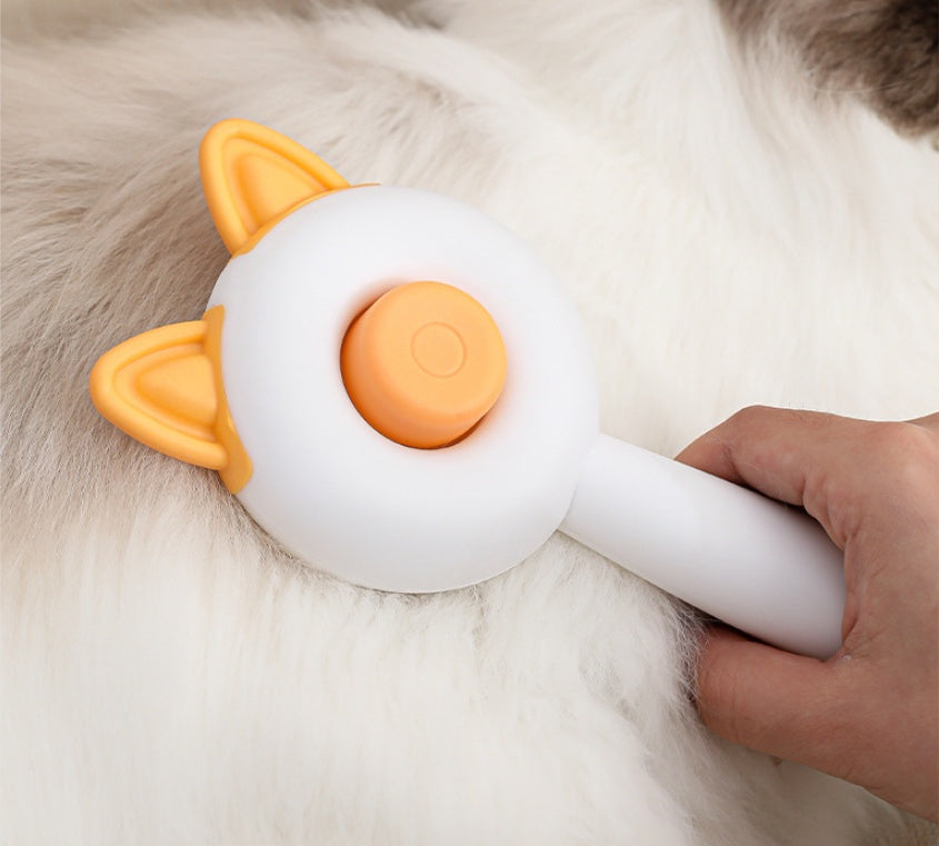Self-Cleaning Pet Dematting Comb - Hair Remover Massage Brush for Cats & Dogs