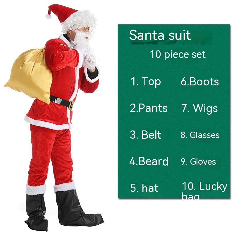 Christmas Costume Men's and Women's Clothing Full Set Performance | Holiday Gift