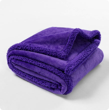 Thick Sherpa Fleece Pet Blanket - Waterproof Dog Blanket for Bed, Sofa & Car