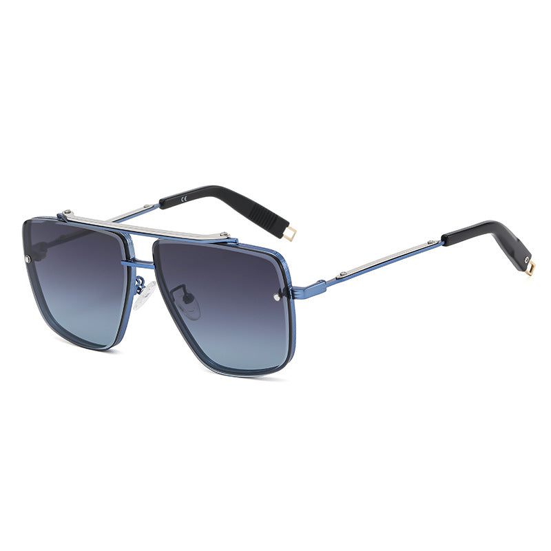 Men’s Double Bridge Metal Sunglasses - Classic Aviator UV Protection Shades