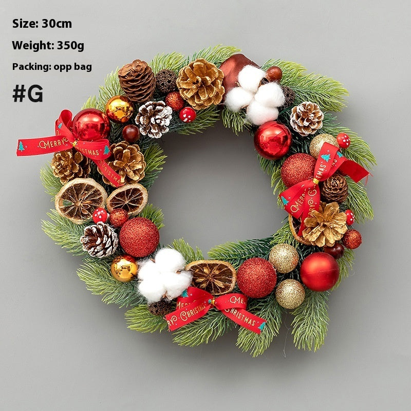 Christmas Decoration Upside Down Tree Horn Rattan Wreath | Xmas Holiday Decor