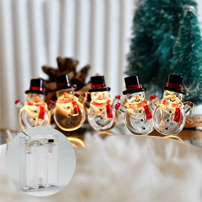 Christmas Snowman Modeling Decorative String Lights | Xmas Holiday Decor