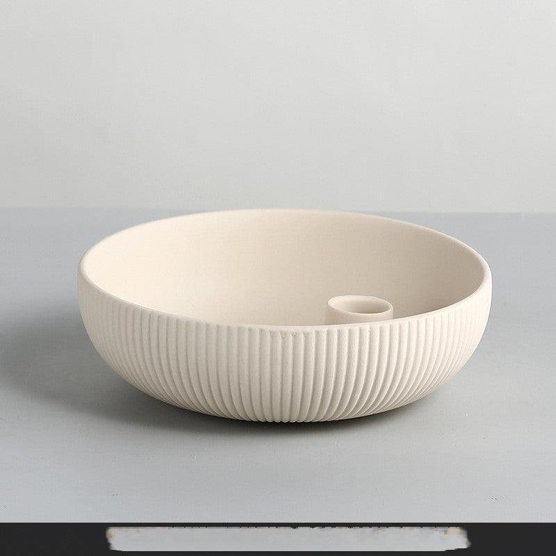 Simple Ceramic Candle Tray Holder Utensils