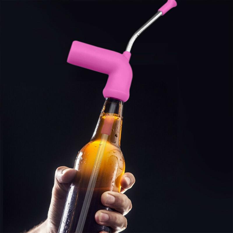 Beer Snorkel Straw Bong Funnel Slammer Double Drinking Bar Tools