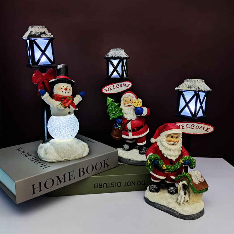 Christmas Gifts Resin Snowman Night Light Decoration Crafts | Xmas Holiday Decor