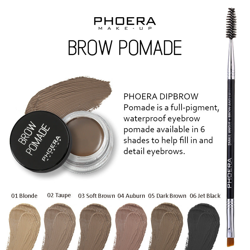 6-Color Eyebrow Cream Palette - Long-Lasting Brow Pomade