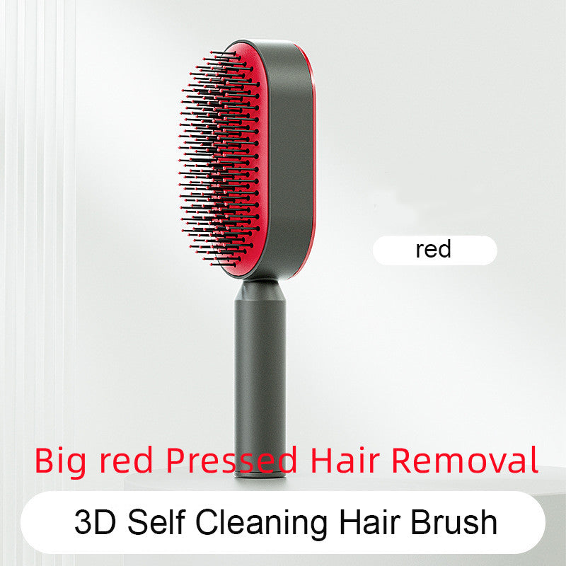 Self Cleaning Hair Brush for Women One-Key Loss Airbag Massage Scalp