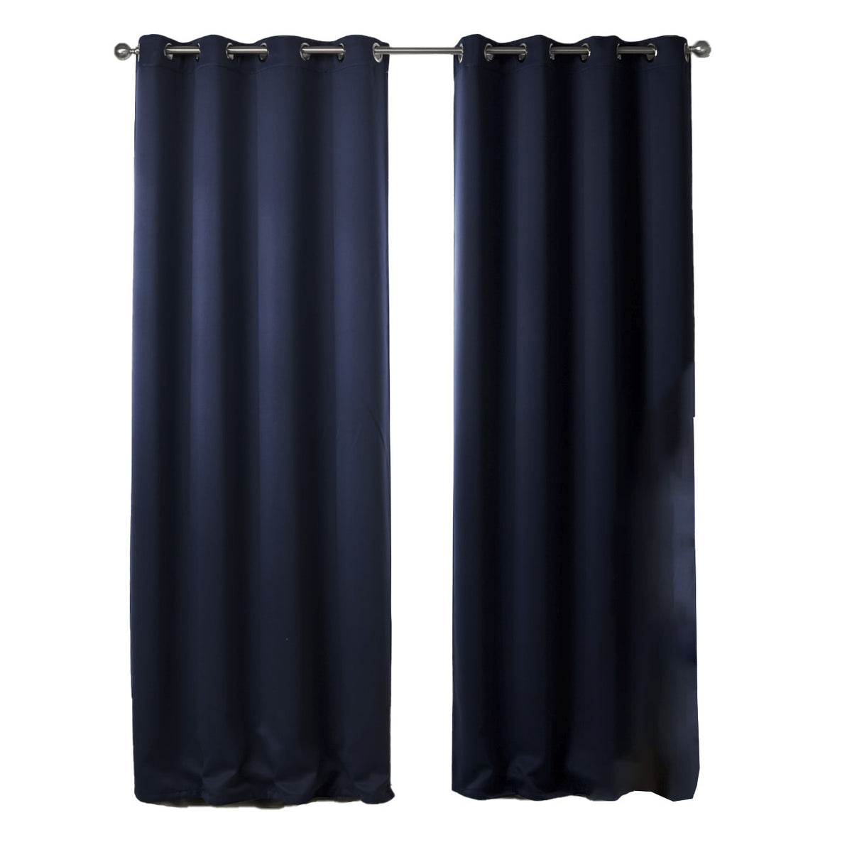 Dark Blue Printed Blackout Curtains - Bedroom Window Drapes