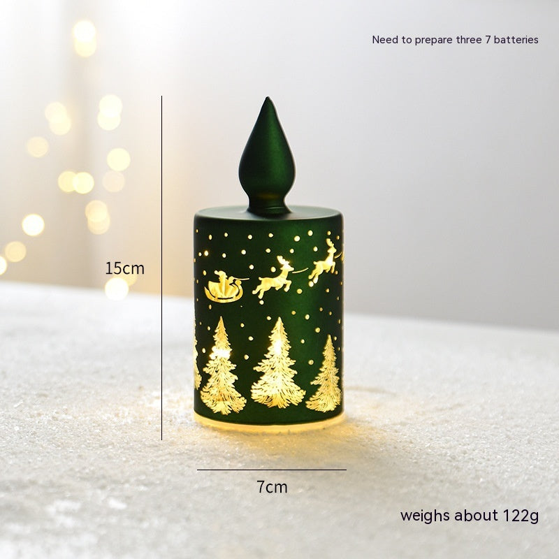 Christmas Luminous Glass Desktop Decoration | Xmas Holiday Decor
